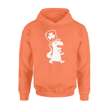 Load image into Gallery viewer, Irish T-Rex Dinosaur Clover Hat st paddys gifts St. Patricks hoodie NQS153