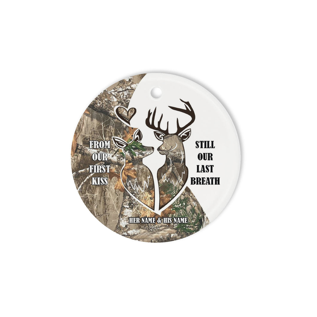 Buck and Doe Custom name ornament, Christmas gifts for couples FSD3507 D06