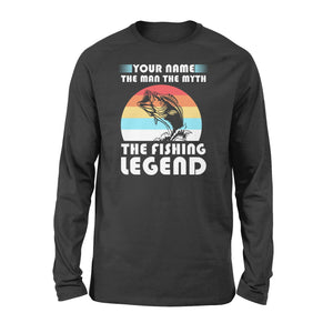 Custom name the man the myth the legend 1970s vintage retro personalized gift - Standard Long Sleeve