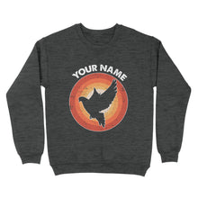 Load image into Gallery viewer, Dove Retro Vintage Sunset Custom Name Shirt, Dove Hunting Shirt, Gift for Dove Lover, Bird Lover Standard Sweatshirt FSD2351D08