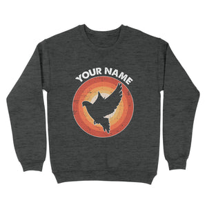 Dove Retro Vintage Sunset Custom Name Shirt, Dove Hunting Shirt, Gift for Dove Lover, Bird Lover Standard Sweatshirt FSD2351D08