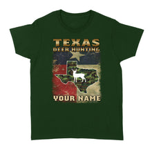 Load image into Gallery viewer, Texas deer hunting personalized gift custom name - Standard Women&#39;s T-shirt