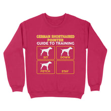 Load image into Gallery viewer, German Shorthaired Pointer Standard Sweatshirt | Funny Guide to Training dog - FSD2406D08