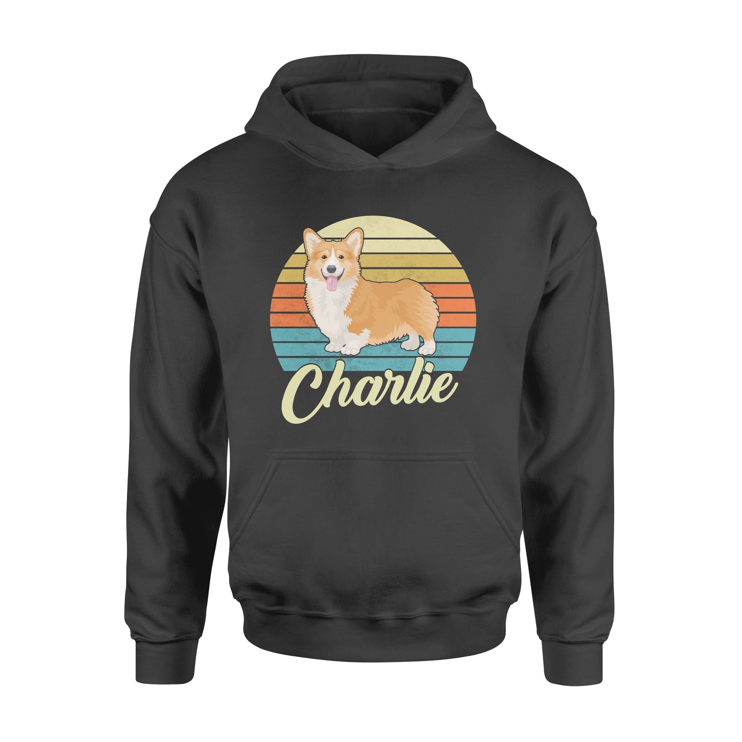 Custom name awesome Corgi 1970s vintage retro personalized gift - Standard Hoodie