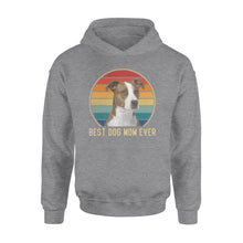 Load image into Gallery viewer, Custom photo best dog mom ever vintage personalized gift hoodie