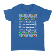 Load image into Gallery viewer, Personalized Ugly Christmas Any Text Funny Christmas T shirt - FSD981