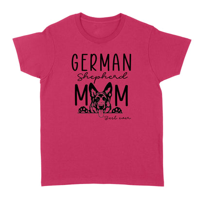 Womens German Shepherd Mom Best Ever Shirt Funny Dog Mom Gift Smiling Dog Standard T-shirt FSD2366D08
