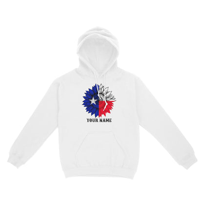 Texas flag sunflower customized name patriot Texas state flag Hoodie D03 NQS2495