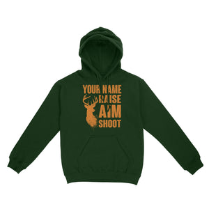 Raise Aim Shoot Hunter Deer Hunting Gifts For Men Dad Custom Name Standard Hoodie FSD2124D06
