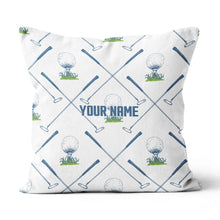 Load image into Gallery viewer, Golf Putter And Ball Custom Golf Throw Pillow Personalized Golfing Gifts LDT1094