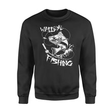 Load image into Gallery viewer, Walleye fishing fly fishing - Standard Fleece Sweatshirt