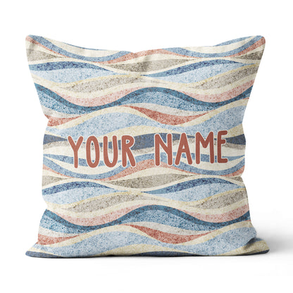 Rainbow Wavy Pattern Vintage Custom Pillow Personalized Pillow Gifts LDT1134