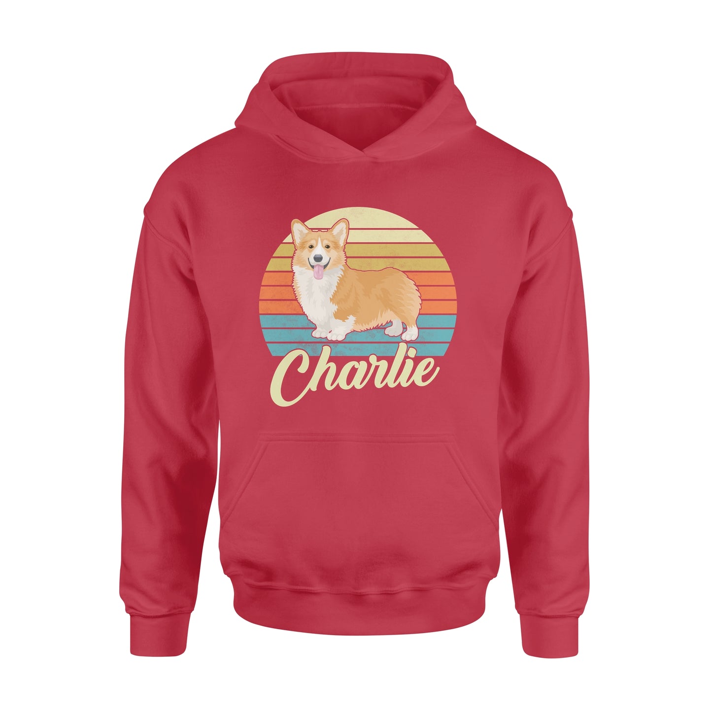 Custom name awesome Corgi 1970s vintage retro personalized gift - Standard Hoodie