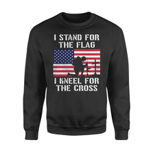 Load image into Gallery viewer, I Stand for The Flag I Kneel for The Cross  Shirt Patriotic Military NQS161