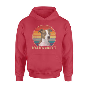 Custom photo best dog mom ever vintage personalized gift hoodie