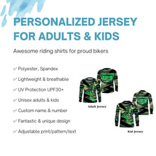 Load image into Gallery viewer, Gren BMX racing jersey UPF30+ Custom camouflage adult kid BMX shirt Extreme cycling bicycle gear| SLC56