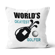 Load image into Gallery viewer, World's Okayest Golfer Throw Golf Pillow Cool Golf Gifts For Golfer LDT1213