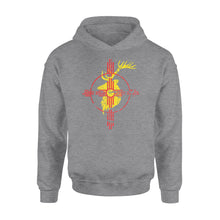 Load image into Gallery viewer, New Mexico State Flag Elk Hunting Zia Symbol Hoodie - FSD1180 D06