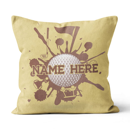 Vintage Golf Elements Custom Pillow Personalized Golf Gifts For Golfer LDT1204