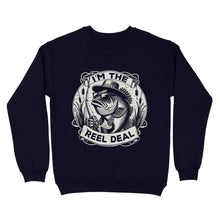 Load image into Gallery viewer, Sweatshirt - I'm the reel deal gift for fisherman A54