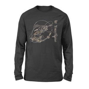 Walleye fishing camo personalized walleye fishing tattoo shirt perfect gift - Standard Long Sleeve