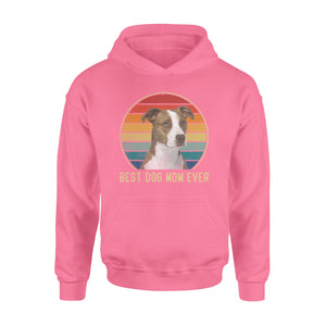 Custom photo best dog mom ever vintage personalized gift hoodie