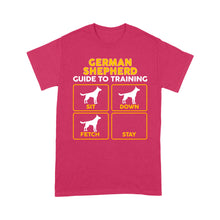 Load image into Gallery viewer, German Shepherd Standard T-shirt | Funny Guide to Training dog - FSD2401D08