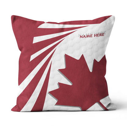 Canada Flag Golf Pattern Custom Throw Pillow Personalized Golfer Gifts LDT1184