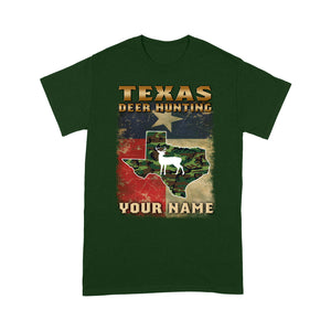 Texas deer hunting personalized gift custom name - Standard T-shirt