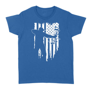 American flag bow hunting Shirts For Men Women Bow Hunter Women's T-shirt - NQSD252