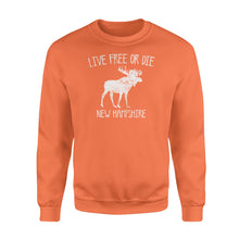 Load image into Gallery viewer, Live Free or Die New Hampshire - Standard Crew Neck Sweatshirt D03