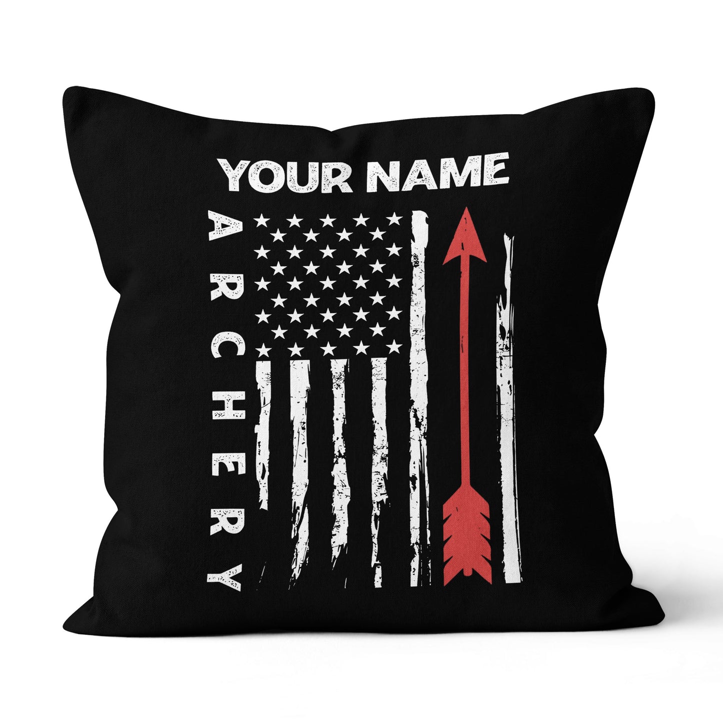 American Flag Archery Pillow Custom Name Pillow Gifts For Archery Lovers VHM0835
