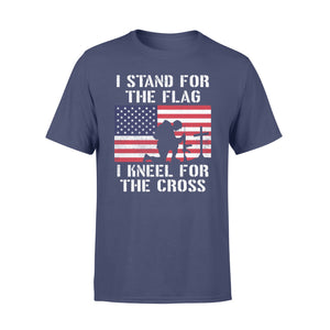 I Stand for The Flag I Kneel for The Cross  Shirt Patriotic Military NQS161