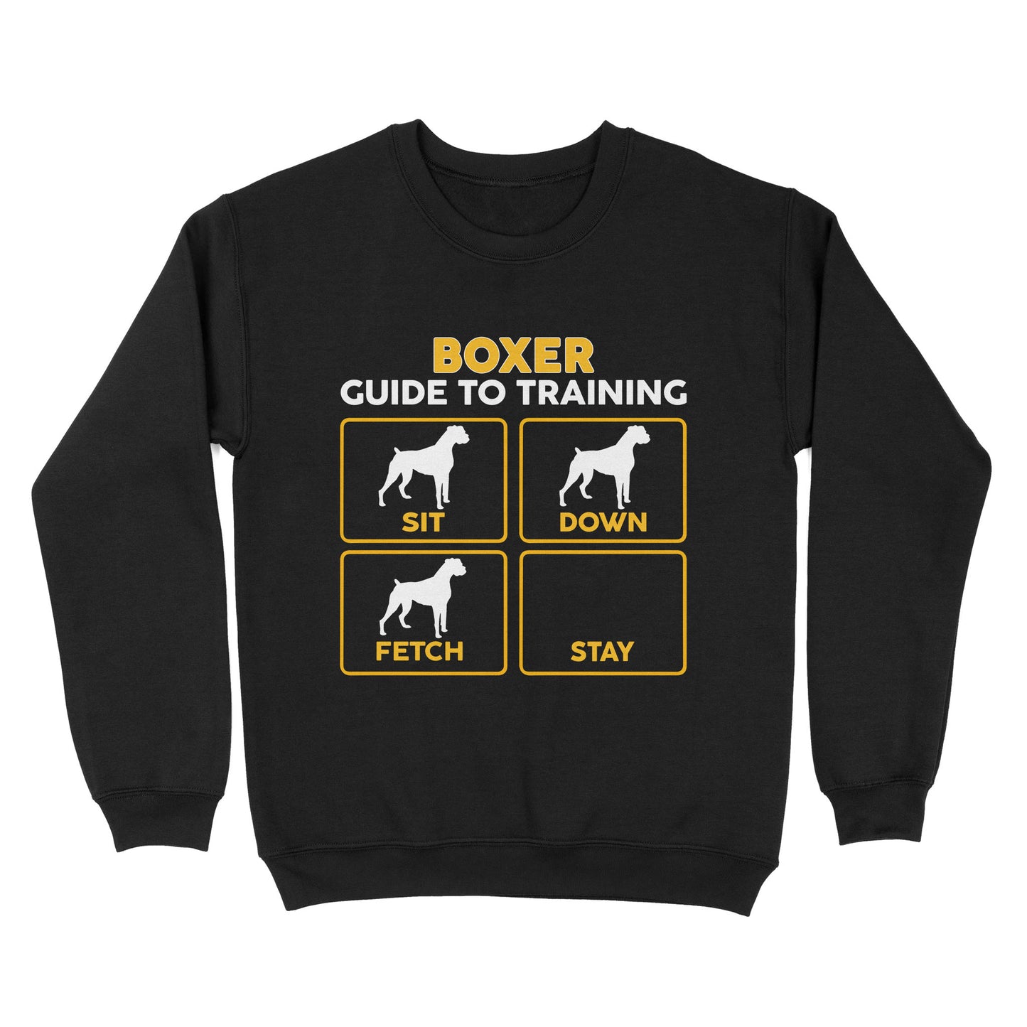 Boxer Standard Sweatshirt | Funny Guide to Training dog - FSD2408D08