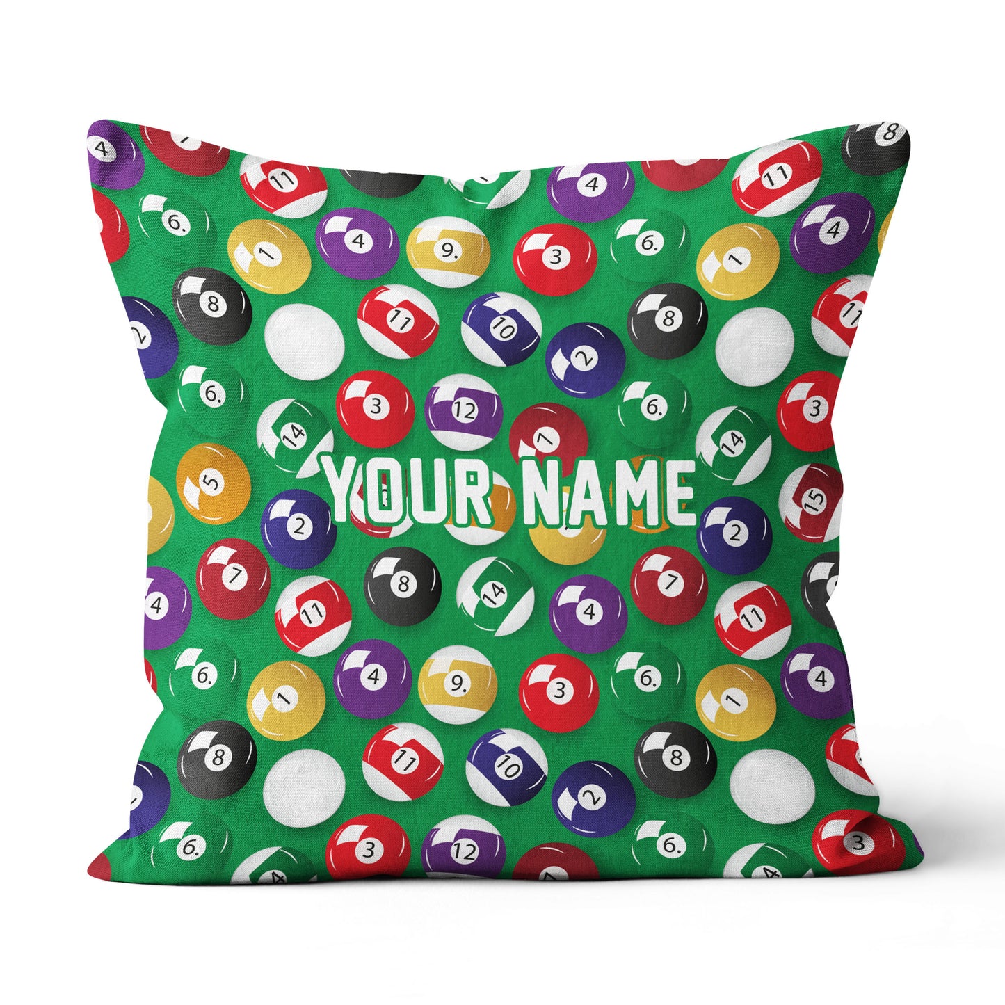 Personalized Billiard Balls Pillow, Custom Throw Pillows Billiards Gifts VHM0842