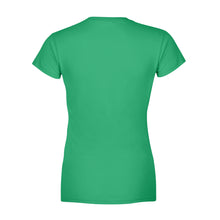 Load image into Gallery viewer, Kiss me I&#39;m Irish Customize Irish Shamrock St. Patrick&#39;s Day Glitter Green Lucky Charm - Standard Women&#39;s T-shirt