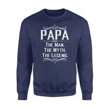 Load image into Gallery viewer, Papa The Man, The Myth, The Legend - Standard Crew Neck Sweatshirt
