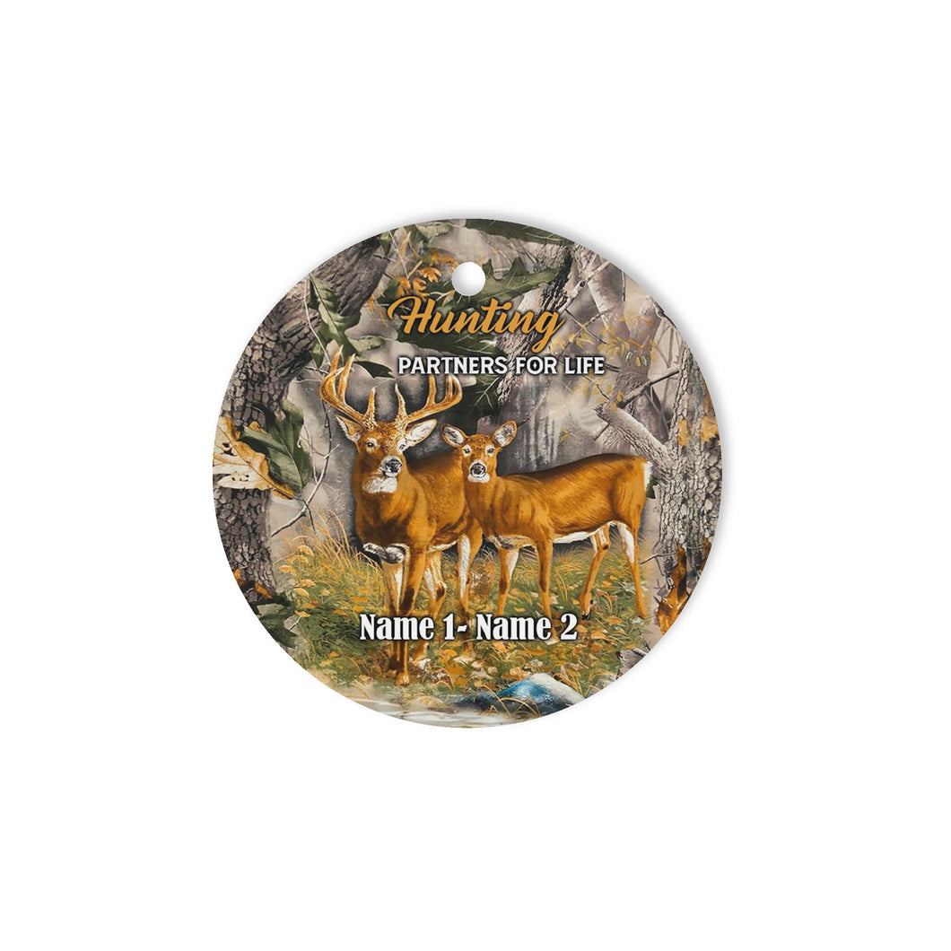 Deer hunting partner for life Custom ornament, Christmas Hunting gifts FSD3508 D06