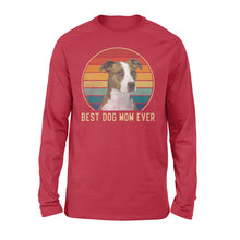 Load image into Gallery viewer, Custom photo best dog mom ever vintage personalized gift long sleeve