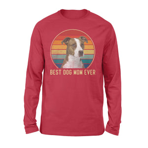 Custom photo best dog mom ever vintage personalized gift long sleeve