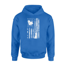 Load image into Gallery viewer, Hunting Shirt with American Flag, Shotgun Hunting Shirt, Turkey Hunting Shirt, Gifts for Hunters D05 NQS1338 - Standard Hoodie