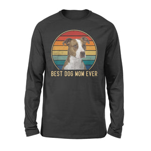 Custom photo best dog mom ever vintage personalized gift long sleeve