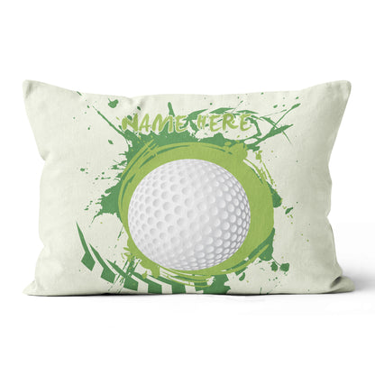 Colorful Green Splash Golf Ball Custom Pillow Personalized Golf Gifts LDT1205