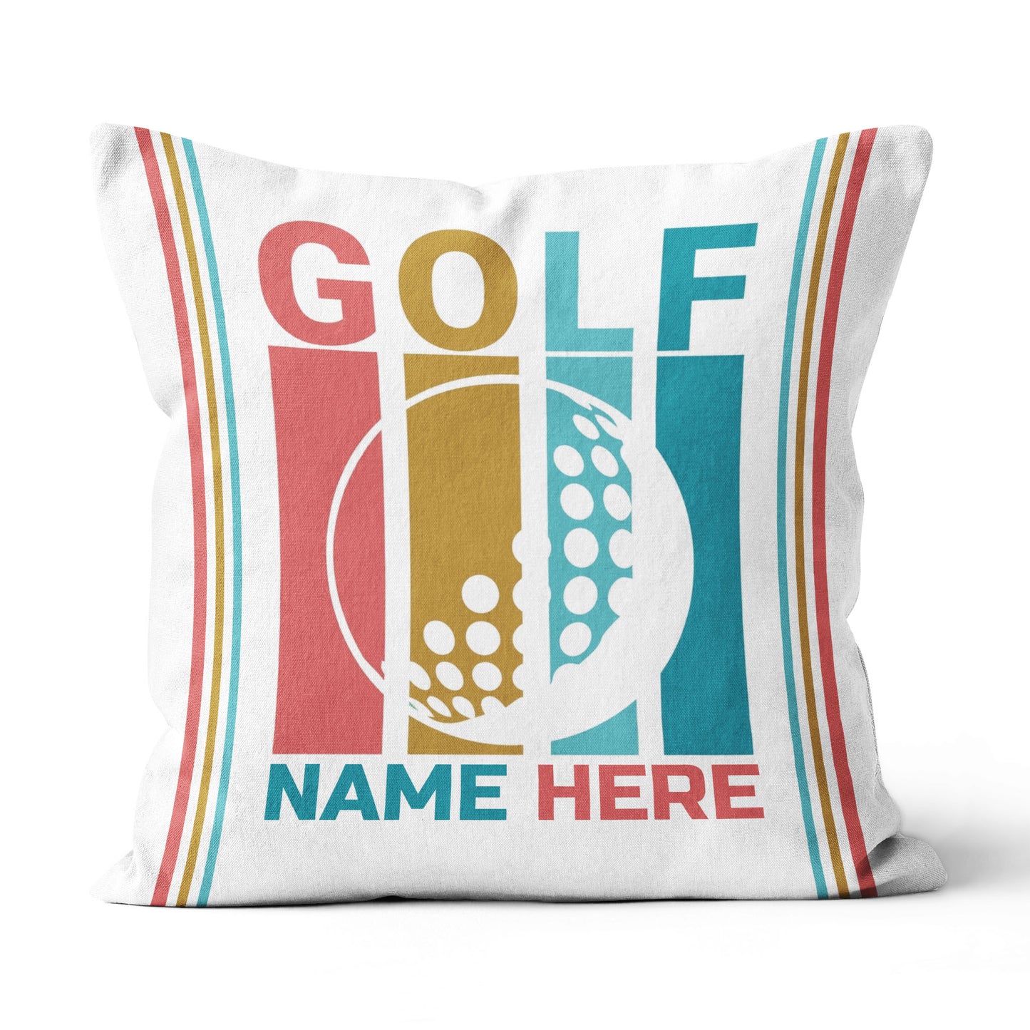 Multicolor Golf Ball Custom Pillow Personalized Golf Gifts For Golfer LDT1209