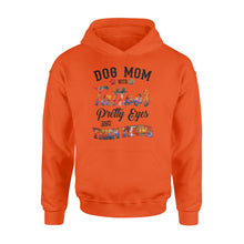 Load image into Gallery viewer, Dog Mom Hoodie shirts Funny Dog Mom Shirts saying &quot;Dog Mom with tattoos, pretty eyes and thick thighs&quot; - SPH46